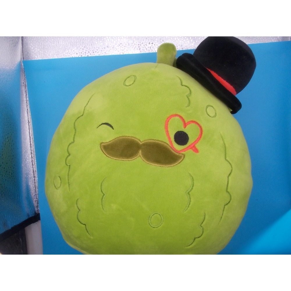 Squishmallows Charles the Pickle with Top Hat Mustache and Monocle Plush Toy
